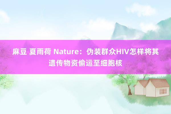 麻豆 夏雨荷 Nature：伪装群众HIV怎样将其遗传物资偷运至细胞核