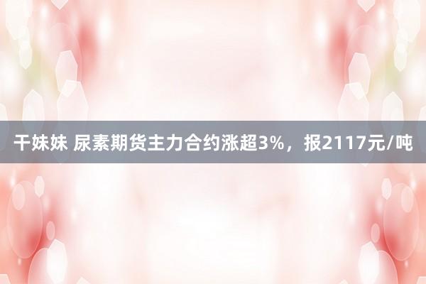 干妹妹 尿素期货主力合约涨超3%，报2117元/吨