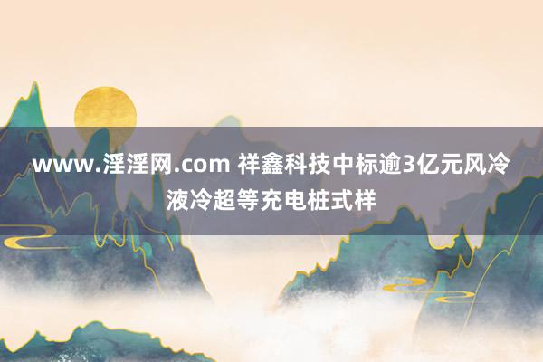 www.淫淫网.com 祥鑫科技中标逾3亿元风冷液冷超等充电桩式样