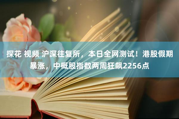 探花 视频 沪深往复所，本日全网测试！港股假期暴涨，中概股指数两周狂飙2256点