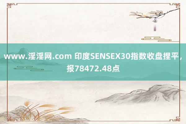 www.淫淫网.com 印度SENSEX30指数收盘捏平，报78472.48点